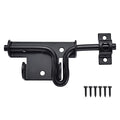 JIAHOO Slide Bolt Gate Latch, Heavy Duty Door Lock with Padlock Hole, Sliding Bolt Latch Hardware for Wooden Fence, Shed Door, PVC Fence, Barn Door, Thickened Steel, Black Finish | Sliding Bolt Latch Hardware, For Wooden Fence, Shed Door, PVC Fence, Barn