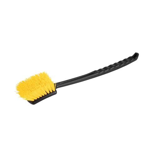 Restaurantware Scrub Brush 4 Count of 20 Inch Long Handled Scrubbing Brush, Ergonomic Design, Stiff Yellow Plastic Bristles, for Commercial Kitchen, Restaurant Or Home - size: 20 1/2"