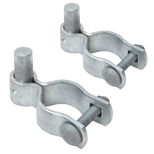 VIVIDA 1-3/8" Chain Link Fence Gate Hinge, Male Gate Post Hinge, 2 PCS | Chain Link Fence Hardware, Galvanized Steel, For 1-3/8" OD Post, Bolts & Nuts Included - size: 1-3/8" (2 PCS)