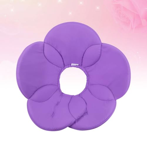 POPETPOP Flower Dog Recovery Collar Elizabethan Pet Collar for Cats and Dogs Lightweight Wound Protection Cone for Post-Surgery Helps Prevent Scratching and Licking 14.56 X 9.84 X 0.39 in