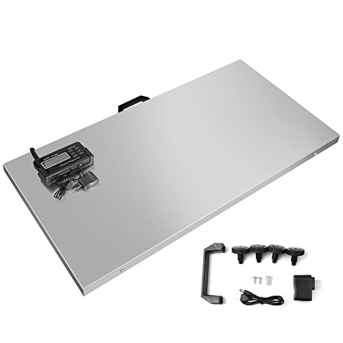 1100Lbs x 0.2Lbs Digital Livestock Scale Large Pet Vet Scale Stainless Steel Platform Electronic Postal Shipping Scale for Heavy Duty Large Dog Hog Sheep Goat Pig Sheep Scale