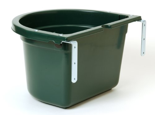Little Giant® Plastic Fence Feeder | Pig Feeder | Clip On Fence Feeder | Mountable Feed Bucket | 20 Quarts | Green - color: Green, size: 20 Quarts