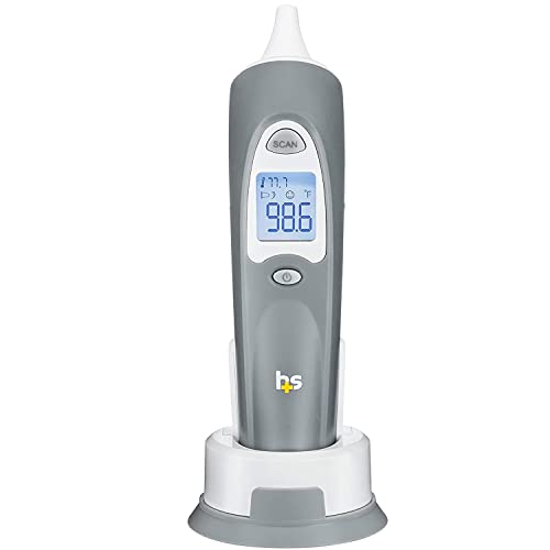 HealthSmart Digital Ear Thermometer for Babies, Kids and Adults - Instant and Accurate Results, Infrared Technology, Visual Fever Indicator, and 30 Disposable Lens Covers, FSA & HSA Eligible - style: Ear