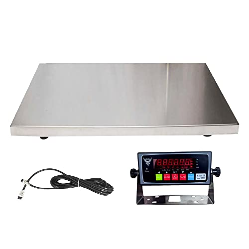 700lbs Vet Animal Scale/Livestock Scale, Digital Weighing Equipment for Small to Medium Sized Animals Calf/Goat/Sheep/Pigs/Dogs/Cat or Pets (38"x20"x2") - size: 18″ x 18″ x 2″
