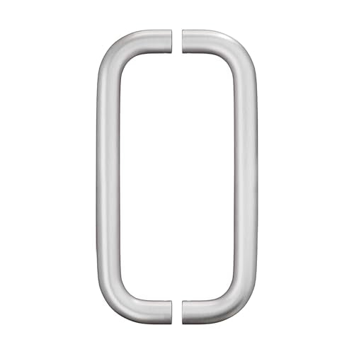 BRIXWELL Straight Back-to-Back Pull Handle Aluminum Material, Brushed Stainless Steel Finish, 11" Total Length, 10" Center-to-Center, 1" Diameter, 3-1/4" Projection - color: Brushed Stainless Steel, size: 11 Inch