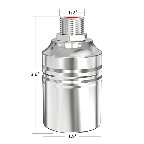 1/2" to 3/4" 1" Water Mini Float Valve,304 Stainless Steel Fully Automatic Level Controller Valve for Wate Tank, Livestock Troughs, Pool, Distiller
