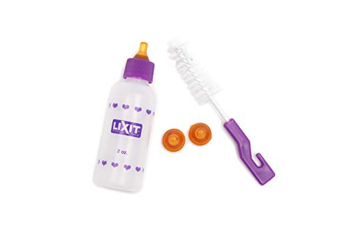 Lixit® Nursing Bottle Kits for Hand Feeding Puppies, Kittens, Guinea Pigs, Ferrets, Rabbits, Raccoons, Squirrels and Other Pets - Made in USA (2 Ounce, 1 Pack) - size: 1 Count (Pack of 1)
