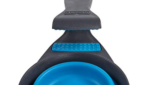 Dexas Popware for Pets Collapsible Klip Scoop, 3-in-1 Pet Food Scoop, Measuring Cup and Bag Clip, 1 Cup Capacity, Pro Blue - color: Pro Blue, size: 1 Cup Capacity