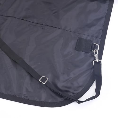 1200D Horse Blanket, 0g No-Fill Waterproof Turnout Rain Sheet | 1200D Ripstop Outer, Waterproof Breathable Shell, Anti-Rub Lining, 0g No-Fill, Keep Dry in Mud & Wet Weather, Large Tail Flap - color: Blue Black, size: 84"