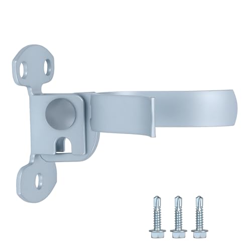 WellMade 1-3/8" Flat Back Wall Mount Chain Link Fork Latch - Heavy Duty Galvanized Steel Gate Latch with Padlock Hole, Fits Outdoor Wooden Gates & Fences (1 Pack) - size: 1 Pack