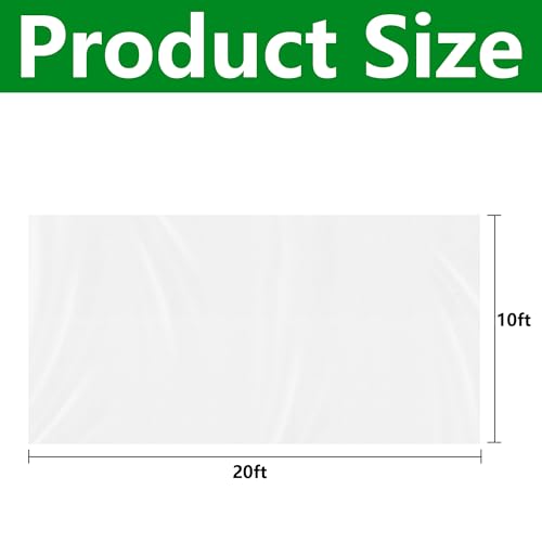 20 x 10 Ft Plant Sun Protection Cloth, Non-Woven Garden Plant Shade Cloth | White Light Refraction Breathable Sun Shade Cloth Cover for Protecting Plants Vegetable Rows from Direct Sunlight - color: 10 x 20 Ft-1pcs