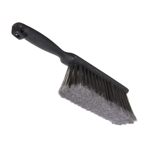SPARTA Counter and Bench Brush, Flagged Bristles, 8 Inch, Gray | Flo-Pac, Polypropylene Bristles and Block, Fine Dust and Sawdust, Smooth Surfaces, BPA Free