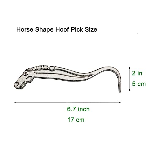 Horse Hoof Pick with Ergonomic Grip for Cleaning & Grooming, Metal Hoof Horseshoe Pick Scraper Cleaner Tool for Horses, Farrier Hoof Pick for Cleaning Hooves