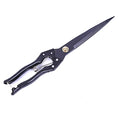 Grass Sheep Shear - Coated Wear-Resistant Handle, Manganese Steel Double-Edged, Strong Spring Suitable For Manual Shearing of Cow, Sheep, and Horse Hair (Black 12.6 inches) - color: Black 12.6 Inches
