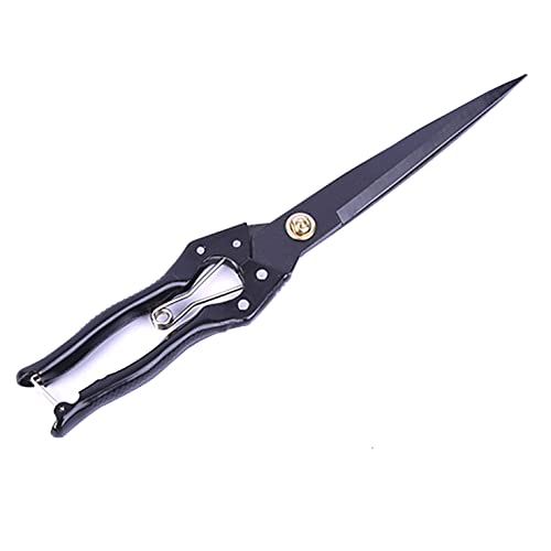 Grass Sheep Shear - Coated Wear-Resistant Handle, Manganese Steel Double-Edged, Strong Spring Suitable For Manual Shearing of Cow, Sheep, and Horse Hair (Black 12.6 inches) - color: Black 12.6 Inches