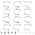 M METERXITY 12-Pack 2" Brace Bands Chain Link Fence Parts | Galvanized Steel Chain Link Brace Band with Bolts and Nuts for Fence, Gate, Posts, Rust-Resistant [Silver] - size: 2"