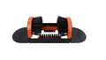 Zeluga 26-387 Portable Hardwood Construction and Metal Frame Boot Scraper and Scrubber, Indoor & Outdoor Shoe Cleaner Brush, Black/Orange