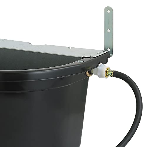 Little Giant FW16MTLBLACK 4 Gallon Capacity Automatic Float Controlled Waterer Animal Horse & Cattle Livestock Water Trough, Black (3 Pack)