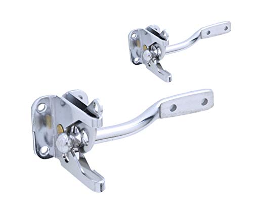 QCAA 304 Stainless Steel Self-Locking Gate Latch, 2-1/8", 2 Pack, Made in Taiwan - color: 304 Stainless Steel (2-1/8"), size: 2 Pack
