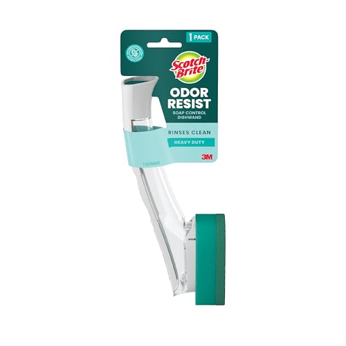 Scotch-Brite Odor Resist Heavy Duty Dishwand, 1 Dish Wand, Handles Tough Messes on Non-Coated Cookware, Oven Racks, Grills and More, Fits all Scotch Brite Refills - size: 1 Dishwand
