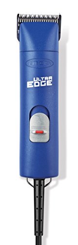 Andis – 23275, Ultra Edge Detachable Blade Clipper - Super 2-Speed Rotary Motor with Minimal Noise, 3400-4400 Strokes per Minute, Includes 14-Inch Heavy-Duty Cord – for Dogs, Coats & Breeds, Blue