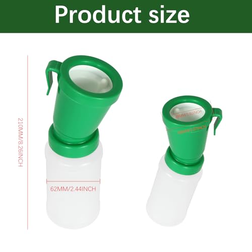 Teat Dip Cup - Non Reflow Design for Cow, Goat, Sheep | Secure Nipple Cleaning Disinfection Dip Cups 300 ml (green, 1) - style: green