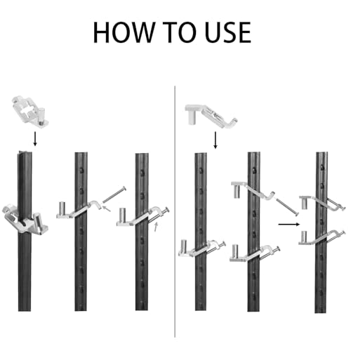 T-Post Gate Hinge with Arched Design, 5/8" Pin Shank Compatible with Metal T Post, Chain Link Gates, Farm & Backyard, 2-Pack