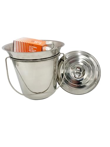 SS Strainers (Medium Strainer & Pail Combo, 7 L Pail & Strainer Combo) - color: 7 L Pail & Strainer Combo, size: Medium