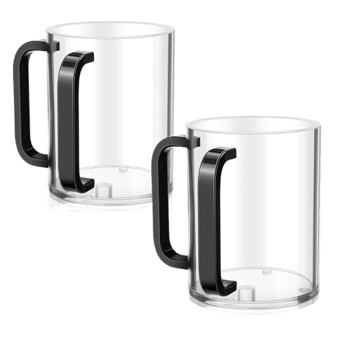 2 Pcs Acrylic Judaica Washing Cup with Dual Handles Netilat Yadayim Negel Vasser Hand Washing Cup for Jewish Ritual Shabbat Passover Home Synagogue Use