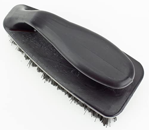 SPARTA Heavy Duty Scrub Brush, Hand Brush with Iron Shape Handle Design for Scrubbing Kitchen Pots and Pans or Bathroom Sink and Shower, 6 Inches, Black, Twin - color: Black, size: 6 Inches (Pack of 1)