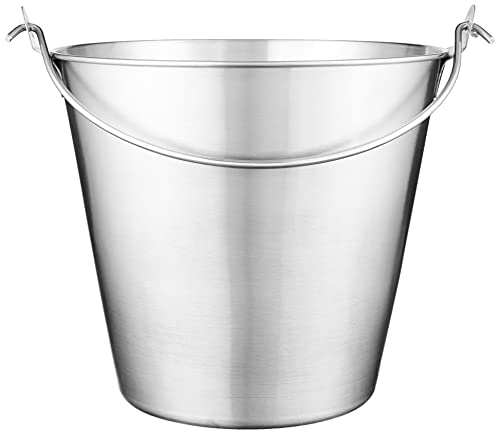 Winco 13 qt Stainless Steel Utility Pail | Easy handle, Seamless design, Corrosion resistant
