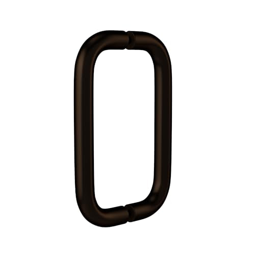 BRIXWELL Straight Back-to-Back Pull Handle Aluminum Material, Dark Bronze Finish, 11" Total Length, 10" Center-to-Center, 1" Diameter, 3-1/4" Projection - color: Dark Bronze, size: 11 Inch