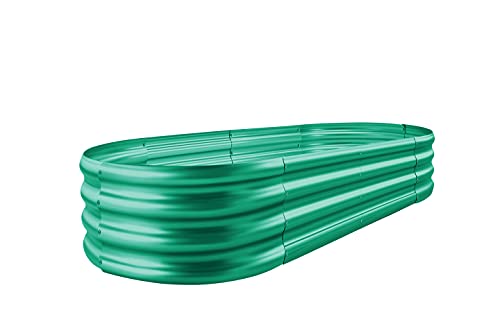 Land Guard 8×4×1 ft Green Raised Garden Bed, Garden Raised Bed, Above Ground Flower Bed for Vegetables, Flowers, Herbs（Green）… - color: 3-green, size: 8×4×1ft(1pcs）