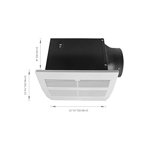 BV Bathroom Exhaust Fan 200CFM - 2.0 Sones, 6" Duct Collar, Rooms Up to 200 Sq. Ft.| Ventilation Fan, Stainless Steel - Ultra-Quiet & HVI 2100 - size: 200 CFM – Standard
