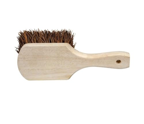 Soro Essentials- 8” Wok Pot Brush with Palmyra Bristles and Wooden Handle- Wok Brush Kitchen Cleaning Brush Pot Scraper Scrubber Pan Brush Great for Cleaning Skillet Grill
