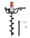 VEVOR Electric Post Hole Digger 1500W 140 RPM with 5.71 in Steel Auger Bit | for Post Hole Digging, Drilling and Tree Planting in Gardens and Yards, with 10.24 in Extension Rod for Reaching Deeper Soil