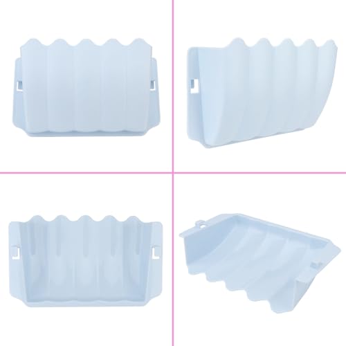 Hypeety Rabbit Hay Feeder Automatic Hay Rack for Guinea Pigs, Blue, 2pcs | Durable plastic holder, easy to fill, reduces hay waste, for rabbits/guinea pigs/chinchillas/small animals, cage accessories - color: Blue, size: 2pcs