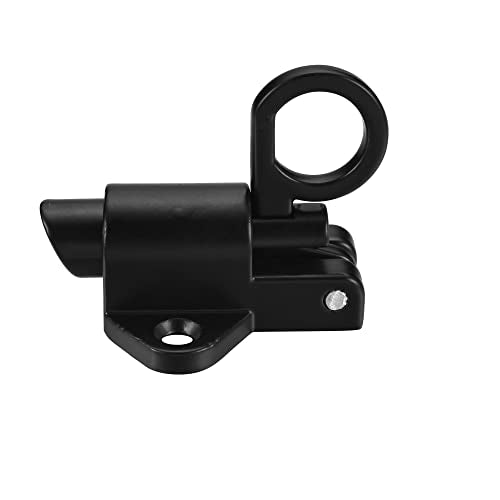 4 Packs Self-Closing Spring Latch Door Spring Bolt Locks Black | Small Spring Loaded Gate Latch Barrel Slide Bolt for Animal Coop Cage Pool Fence Window Attic Hatch Cupboard