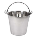 Lindy's 6-Quart Stainless Steel Bucket, Durable Seamless Bucket for Many Home Tasks, Carry Water or Milk, Fill with Food, Use as a Flower Pot, Cleaning Bucket, Table Centerpiece and Much More - size: 6 quarts