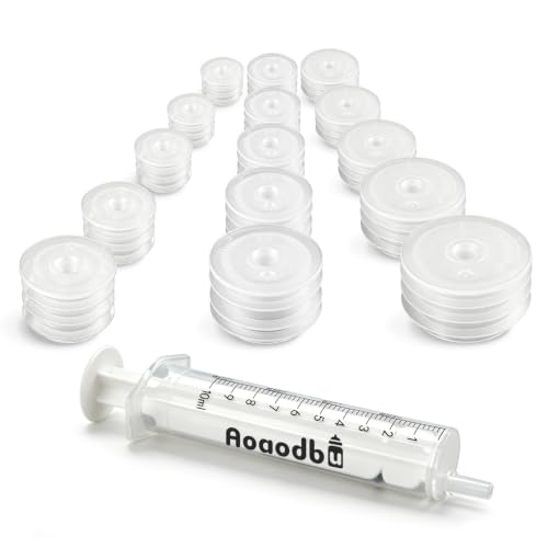 Medicine Bottle Adapter For 10ml Syringe - 15 Pieces 3 Sizes (5each size),Variety Kit Fits 0.55" & 0.7" & 0.86" Openings,Press-In Bottle Adapter for Oral Syringes,Fits 1ml, 3ml, 5ml & 10ml Oral Syringes(15) - size: 15 Pack