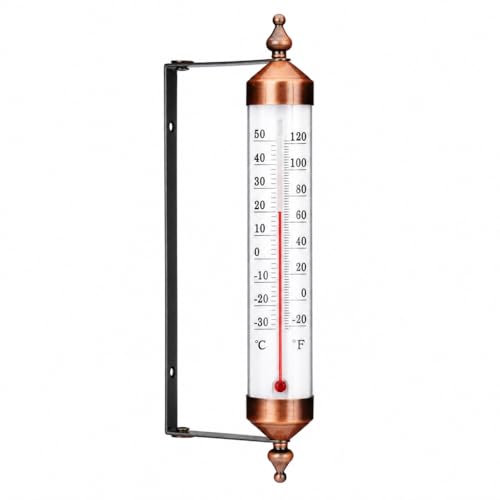 Outdoor Thermometer Waterproof for Patio Home Garden | Adjustable Angle Vintage Design 10 Inch