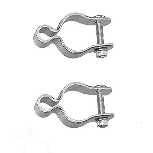 2 Pack 1-5/8inch Chain Link Fence Frame Gate Post Hinge/Galvanized Steel Zinc Plated Pipe Gate Hinge for 1-5/8 Outside Diameter Post/Pipe, Nut/Bolt Included for Hinge - size: 1-5/8 Inch