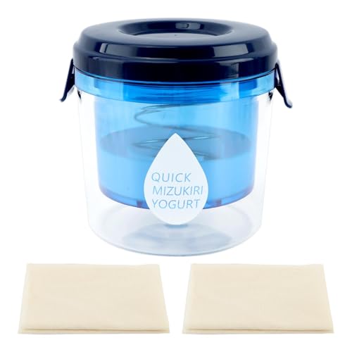 Greek Yogurt Strainer with Lid, Reusable Yogurt Filter with Ultra Fine Mesh Yogur-t Strainer to Makes small batches of Thick Creamy Greek or Coconut Yogur-t Cheese, Soy Milk
