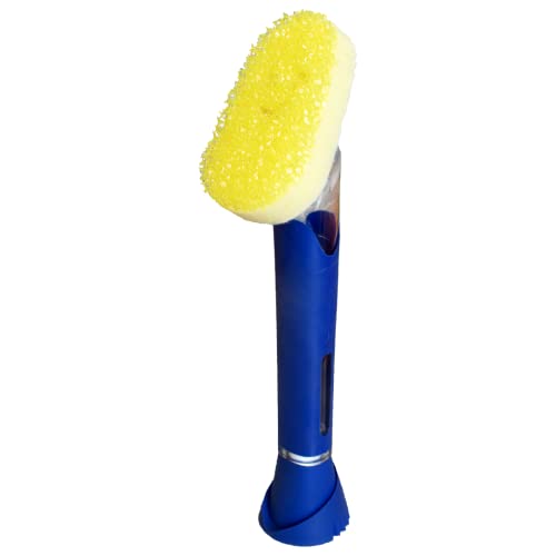 Colors May Vary | Soap Dispensing Dish Brushes, Texture Changing Washing Up Sponges With Liquid Dispenser - color: Blue