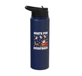 Goats For Everybody Christmas Kids Santa Reindeer Snowflake Stainless Steel Insulated Water Bottle - color: Navy Blue