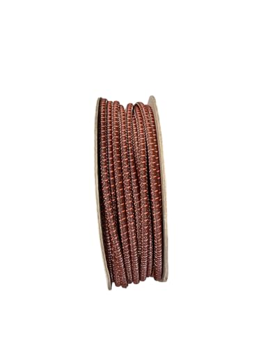 Gallagher Brown Bungy Cord 164 ft Roll | UV-Resistant Stretch Electric Fence Gate Rope with Stainless Steel Conductors | High-Visibility Shock Cord for Pasture Gates, Lanes, and Livestock Fencing