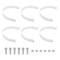 M METERXITY 6-Pack Brace Bands Chain Link Fence Parts, 3-1/8 Inch Galvanized Steel Chain Link Brace Band with Bolts and Nuts for Fence/Gate/Posts/Rust-Resistant - size: 3-1/8"