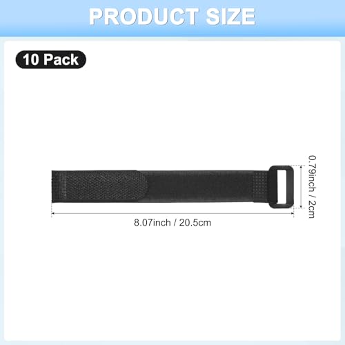 M METERXITY 10-Pack Rooster Collars, 8.07" x 0.79" Adjustable Soft Polyester Anti-Noise Neck Belt for Chickens and Poultry Birds, Noise Control Collar [Black] - color: Black