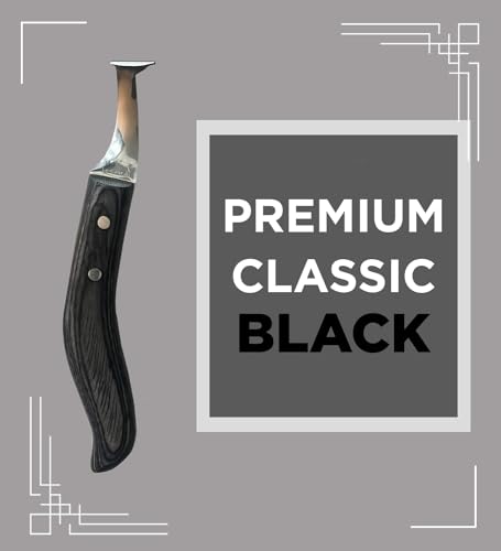 Super Sharp Hoof Knife - Hoof Knife with Wooden Handle, Horse Shoe Hoofing Made Easy with Hoof Trimming Knife with Special Colored Wooden Handle