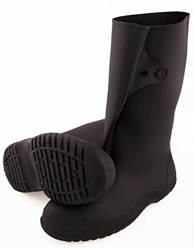 TINGLEY Overboot,Men's,8 to 9-1/2,PR, Black,Medium | Cleated outsole, Chemical Resistant, Medium (Men's 8 - 9.5 / Women's 10 - 11.5) - size: 10-11.5 Women/8-9.5 Men